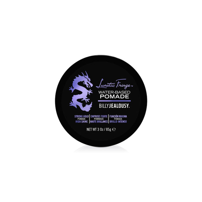 Billy Jealousy Lunatic Fringe Water-Based Pomade 3oz, Strong Hold / High Shine / Water Soluble
