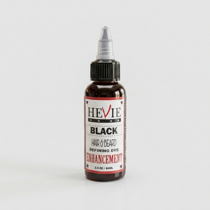 Hevie Enhancement - Semi-Permanent Hair & Beard Defining Dye Black