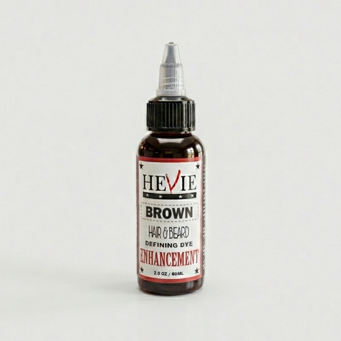 Hevie Enhancement - Semi-Permanent Hair & Beard Defining Dye Brown
