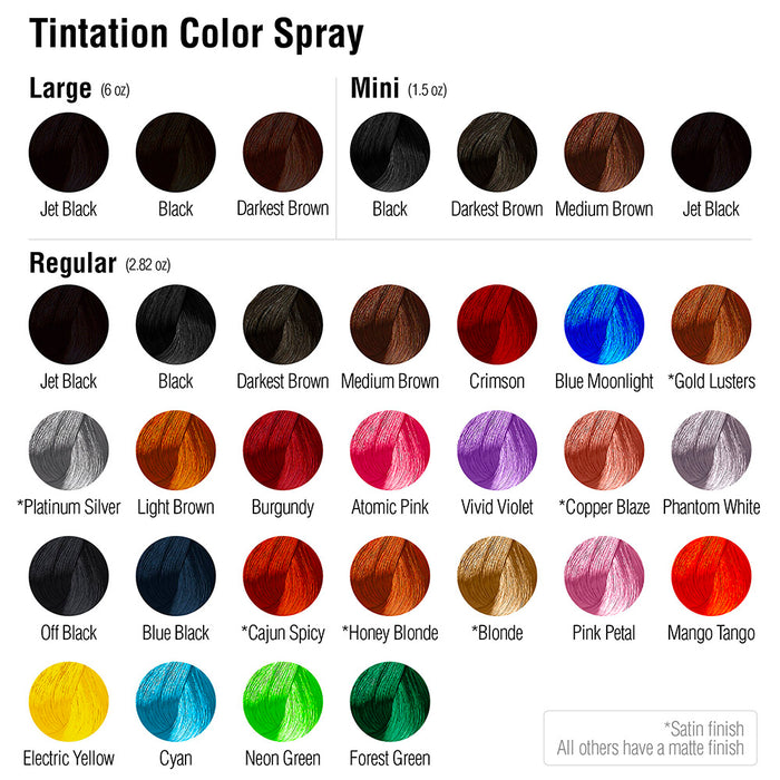 Kiss Tintation Temporary Hair Color Spray Vibrant Collection