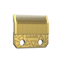 Gold hair clipper blade with 'Chunk' branding on a white background