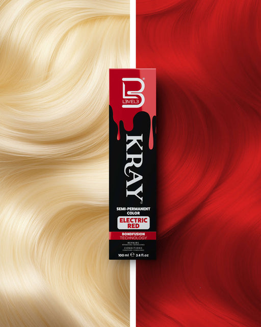 L3VEL3 KRAY Electric Red Semi Permanent Color