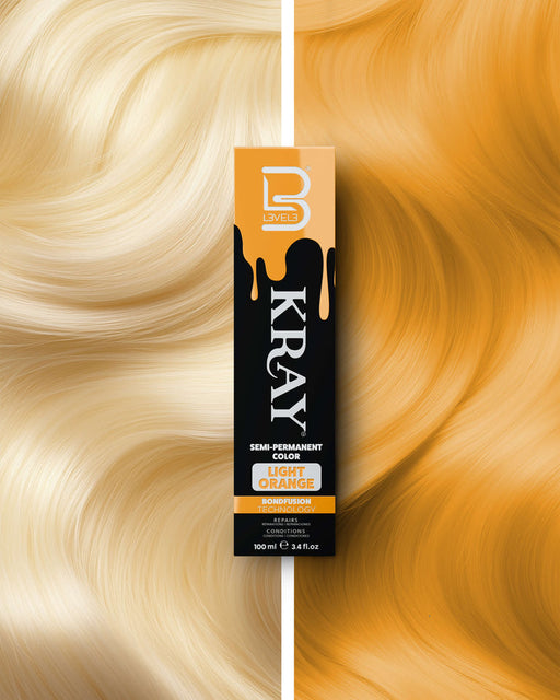 L3VEL3 KRAY Light Orange Semi Permanent Color