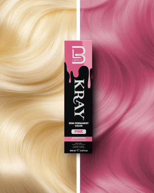 L3VEL3 KRAY Pink Semi Permanent Hair Color