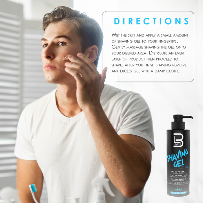 L3VEL3 Transparent Shaving Gel Directions
