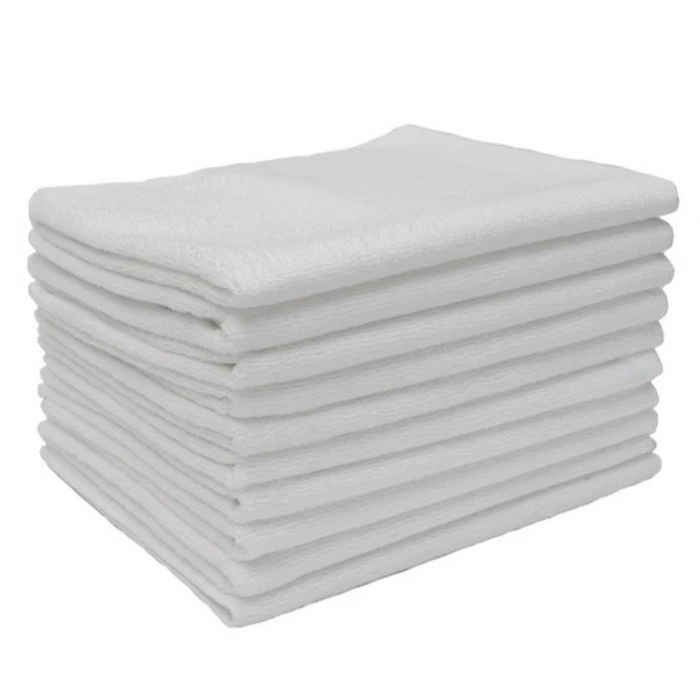 ProTex Micro4 Terry Large Towels - 80/20 Polyester/Polyamide - 16" x 28", 2.0lb/dz White