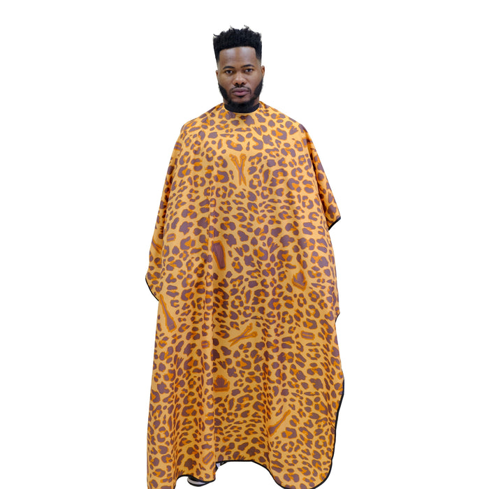 King Midas Exotic Leopard Barber Cape Collection
