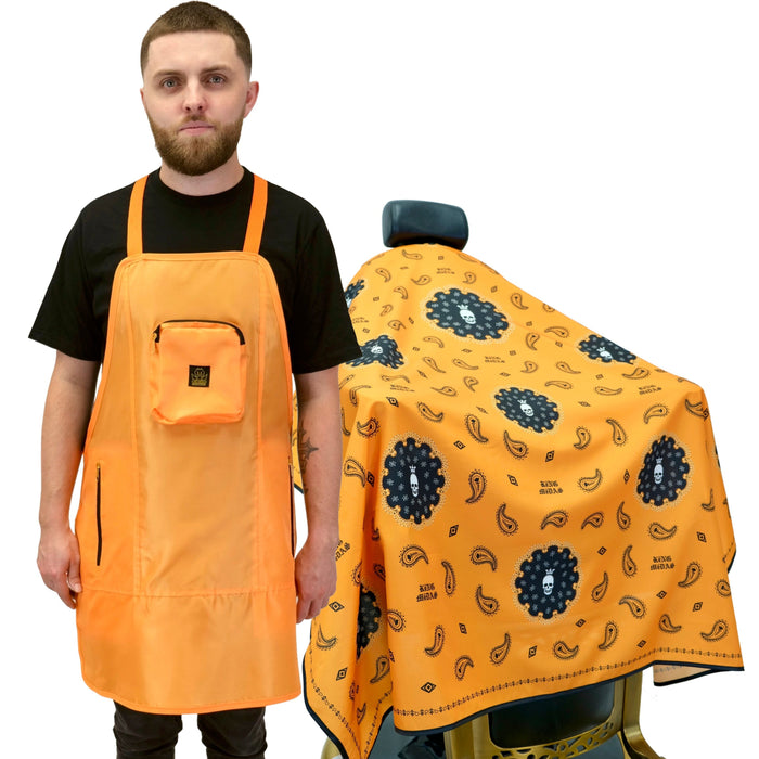 King Midas Chemical Proof Apron & Royal 2 Death Cape Set (Orange)