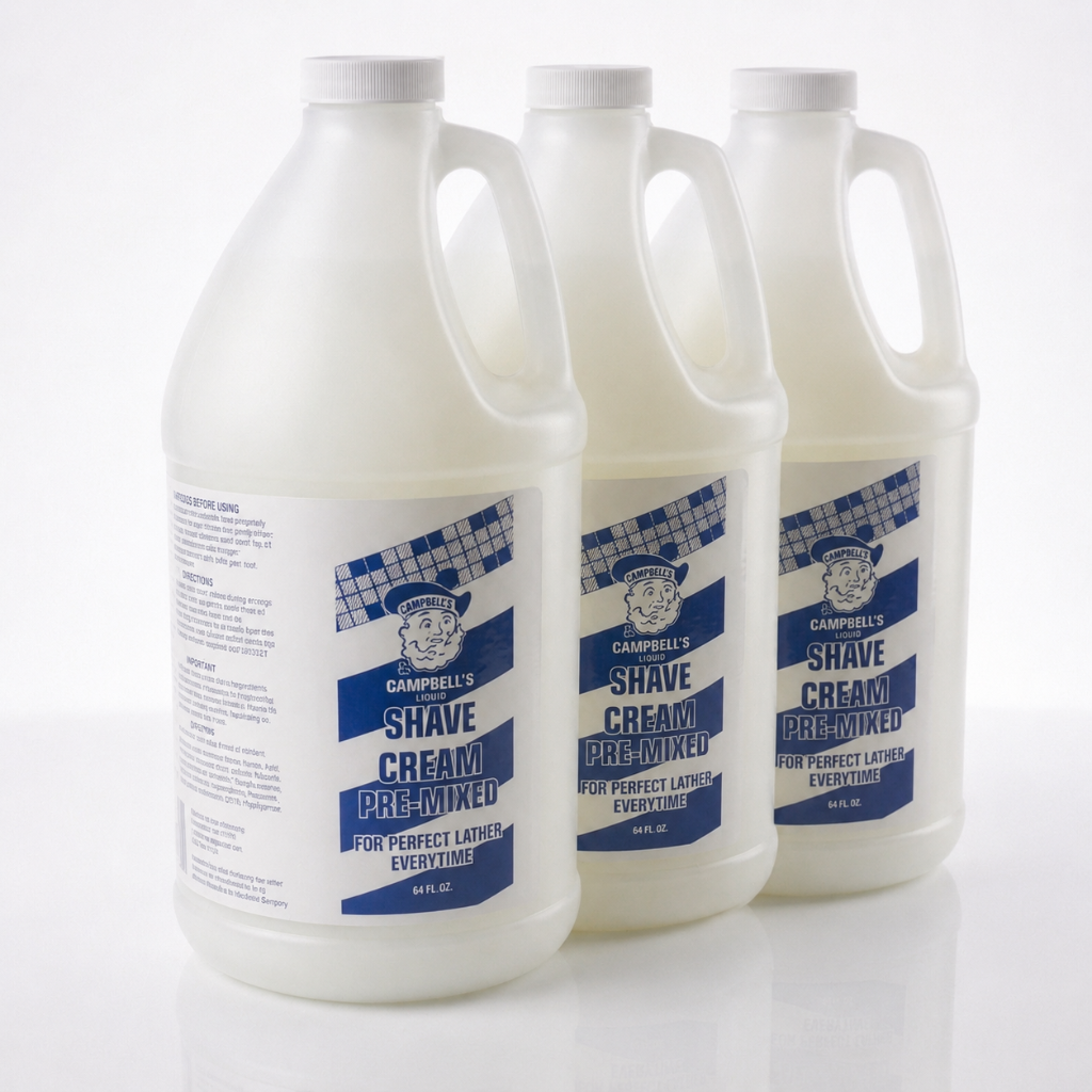 Campbell's Pre-mixed Liquid Lather Shave Cream – WB Barber Supply