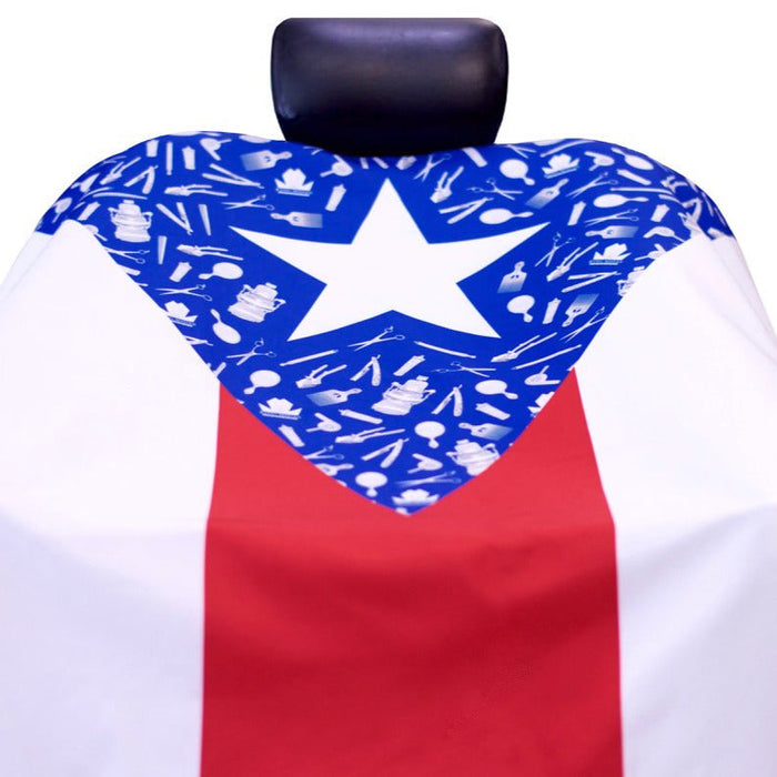 puerto rico barber cape- puerto rico flag cape-boricua barber cape-boricua hair cutting cape- capa de boricua- boricua hair salon cape-barber capes -barber cape - hair cutting cape -king midas boricua barber cape-borinking barber cpae