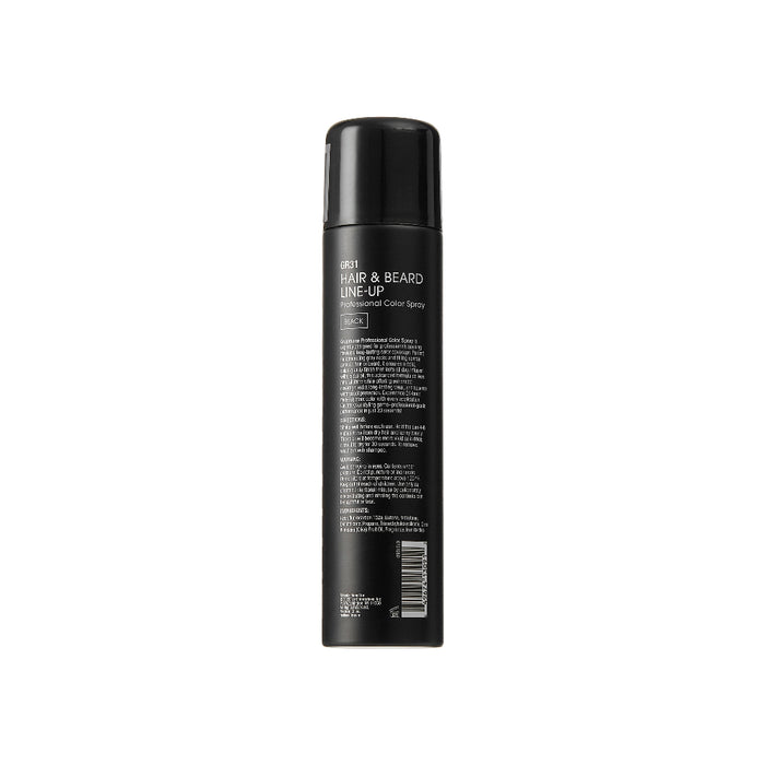 Kiss Red Pro Hair & Beard Line-Up Professional Color Spray Black