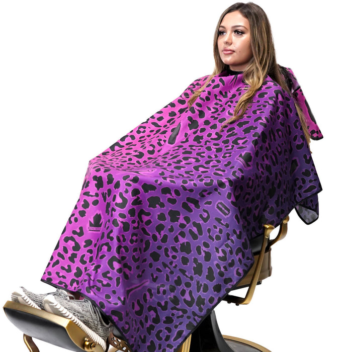 hair stylist cape- salon cape- leopard print hair stylist cape- leopard barber cape-king midas cape- designer barber cap- louis vuitton barber cape- gucci barber cape- versace barber cape- exclusive barber cape - hair cutting cape 