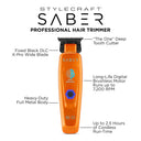 StyleCraft Saber Cordless Digital Brushless Motor Trimmer - Orange #SC421O