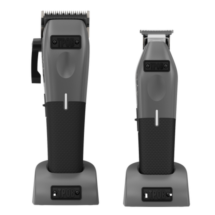 TPOB PLAY Gun Metal Grey Clipper & Trimmer Bundle