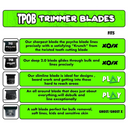 TPOB TRIMMER BLADES CHART