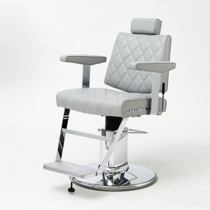 Takara Belmont Dainty Diamond Stitch Barber Chair Light Grey