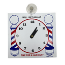Barber Shop "Will Return At'' Sign