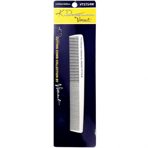 Kenny Duncan Vincent White Ceramic All Purpose Cutting Comb 7-1/4" #VT1714W