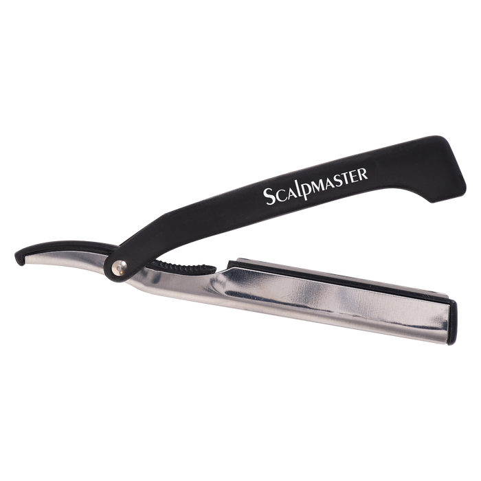 Scalpmaster Straight Razor with Rubber Grip Handle #SC-7900