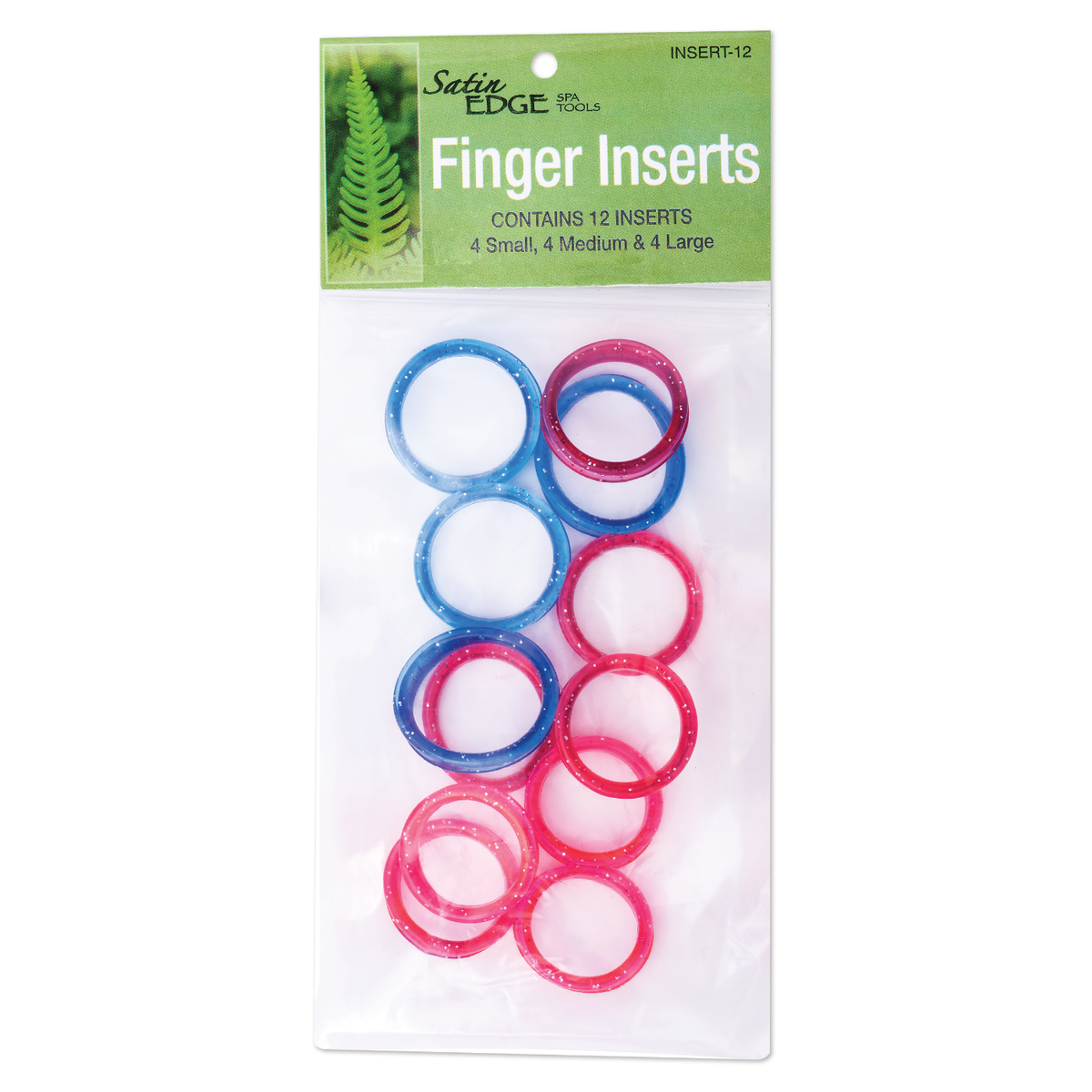 Two Finger Insert Satin Edge Finger Insert Set, 12 Pc. #INSERT-12 — WB Barber Supply