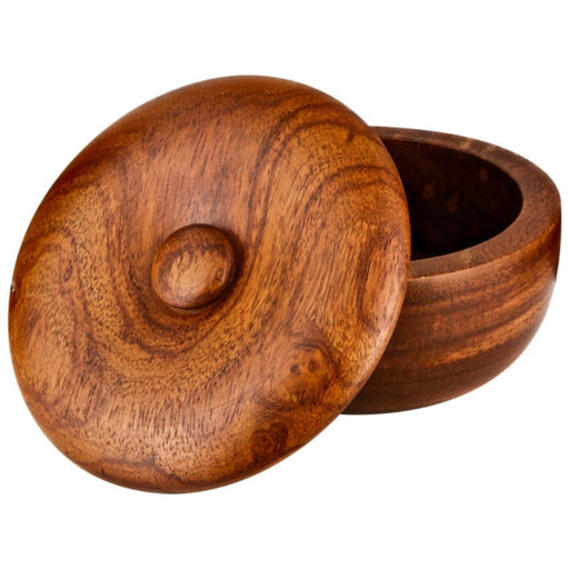 Colonel Conk Dark Oak Wood Covered Shave Bowl