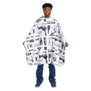 Scalpmaster Barber Print Styling Cape White
