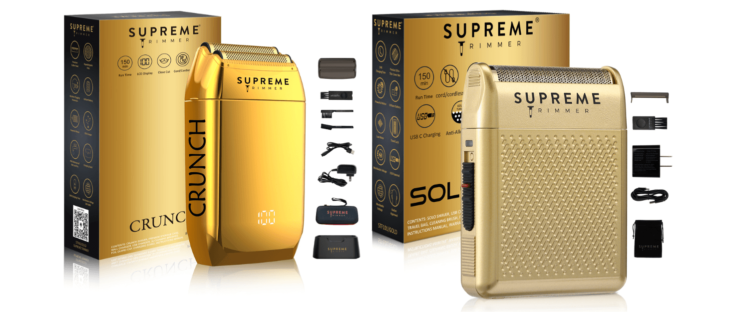 Crunch™ & Solo™ Shaver Bundle - Electric Razors - Supreme Trimmer Mens Trimmer Grooming kit 