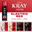 L3VEL3 KRAY Electric Red Semi Permanent Color
