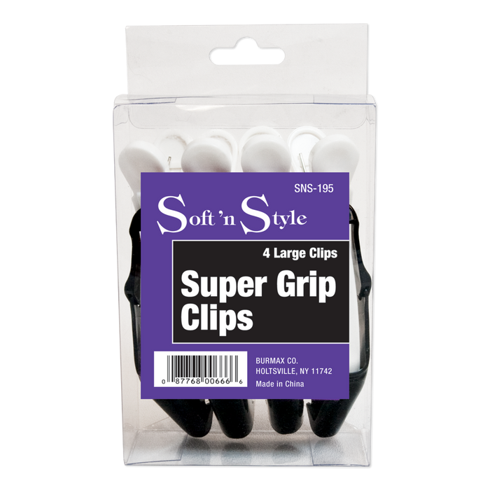 Soft ’n Style Super Grip Clips - 4-1/2", pack of 4 #SNS-195