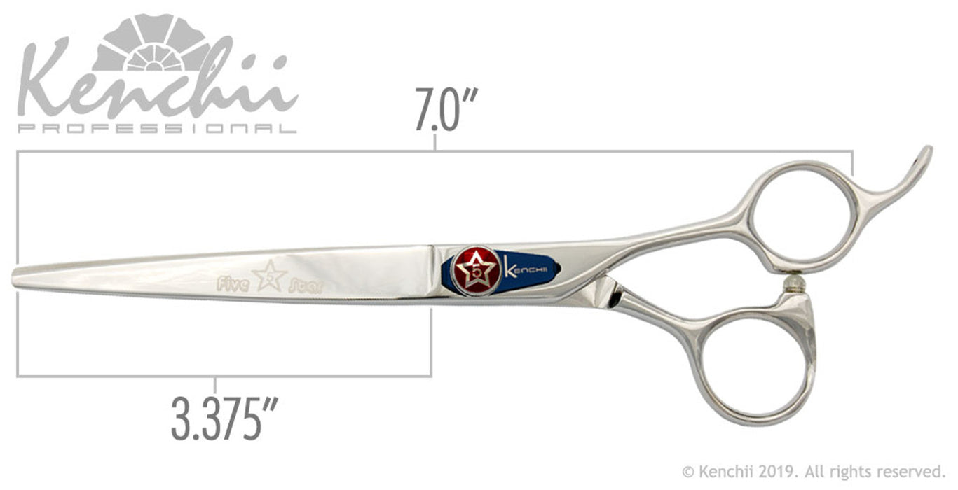 Kenchii Five Star Offset Straight Shears (Size Options)