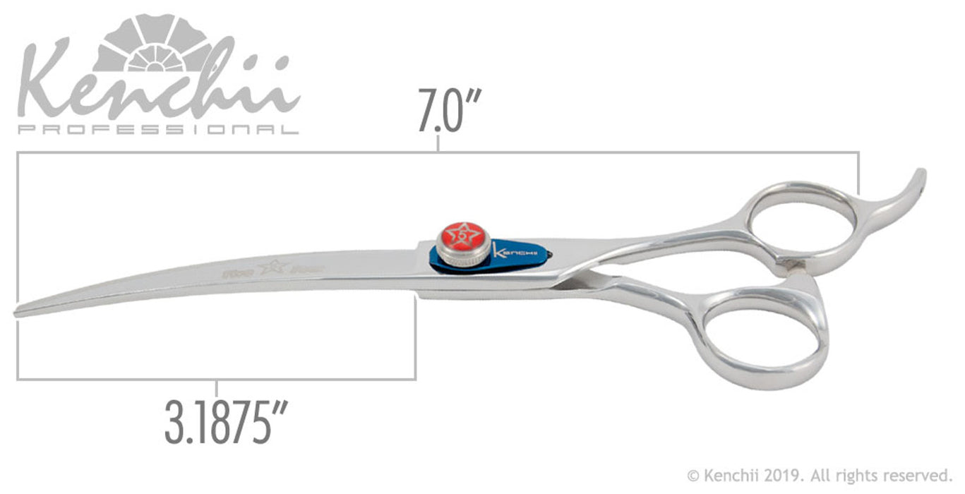 Kenchii Five Star Offset Curved Shears (Size Options)