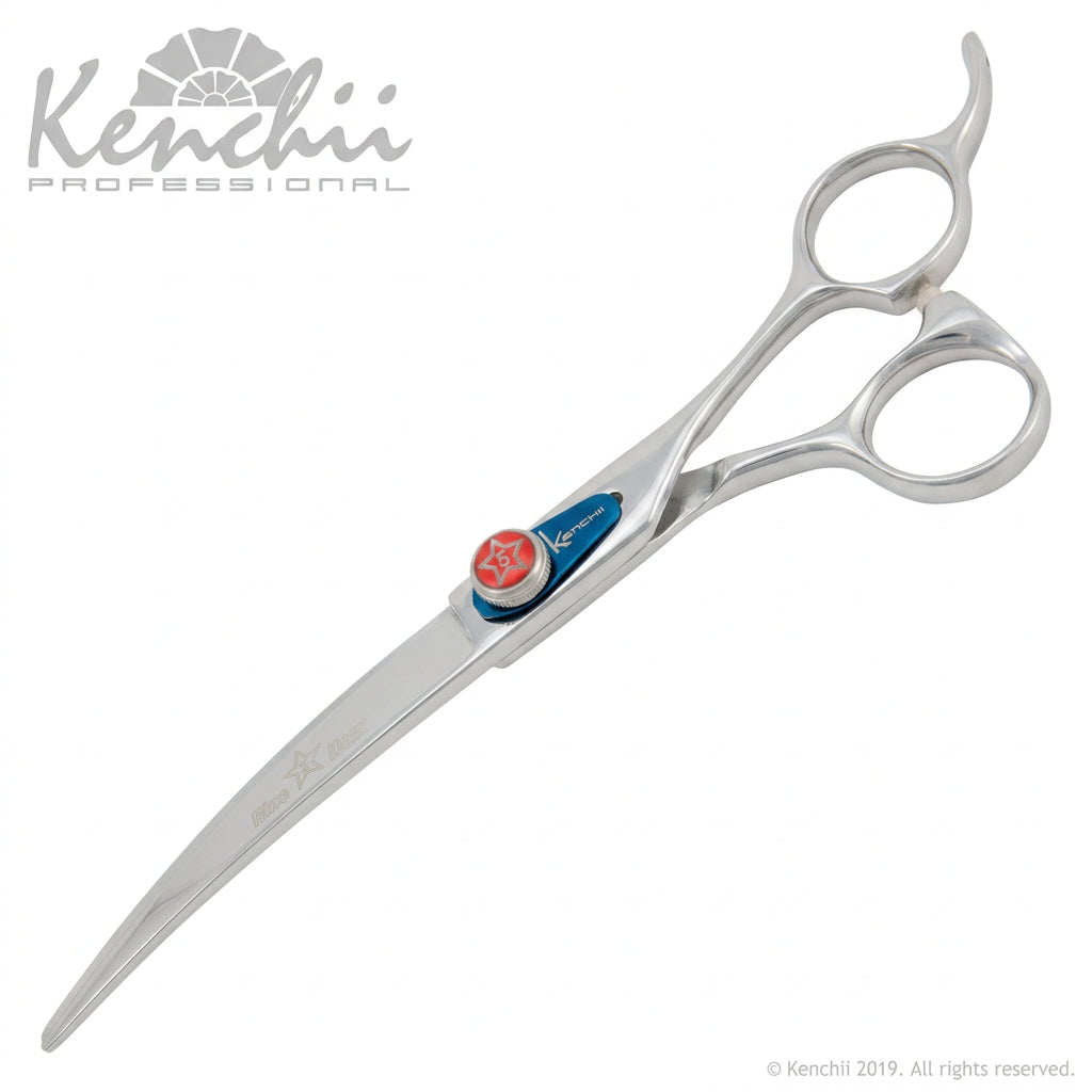 Kenchii Five Star Offset Curved Shears (Size Options) – WB Barber Supply