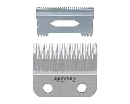 Gamma+ Fixed Stainless Steel Taper Blade with Shallow Tooth 2.0 Cutter Clipper Blade Set #GP539S
