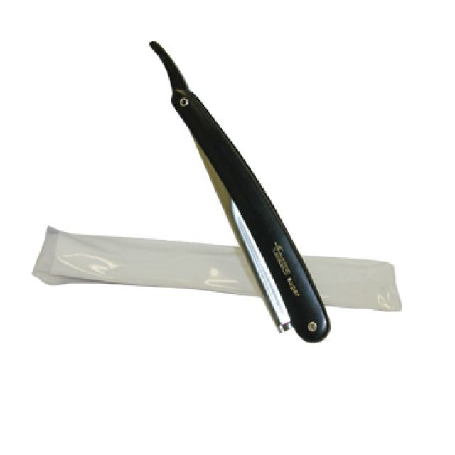 #53 Plastic Fold Up Straight Razor Black