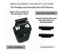 Gamma+ Crunchy Cutters Black Set of 2 fits Gamma+ Prodigy and Absolute Zero Shavers #GPAZRC