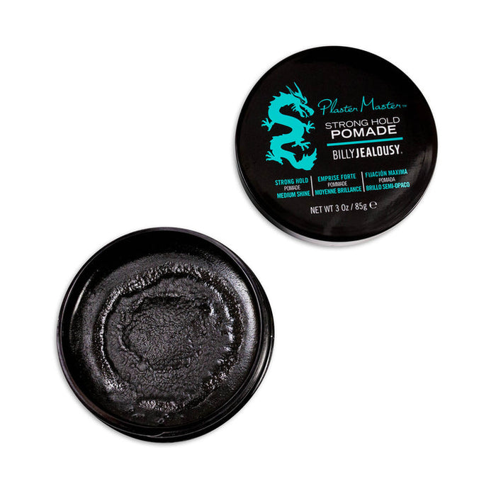 Billy Jealousy Plaster Master Strong Hold Pomade 3oz, All Day Hold / Medium Shine / Water Soluble