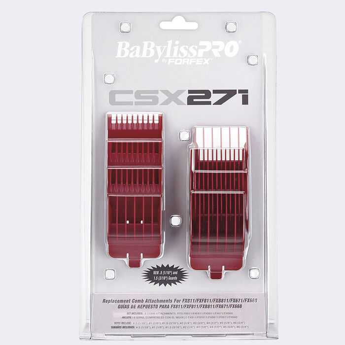 BABYLISSPRO Red Comb Set For All 811 Models, FX668, FX671 #FXCSX271