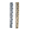 Krest Pegasus Skulleto No. 201 gold and silver 7 inch styling combs for barbers with FLEXINITE hard rubber design