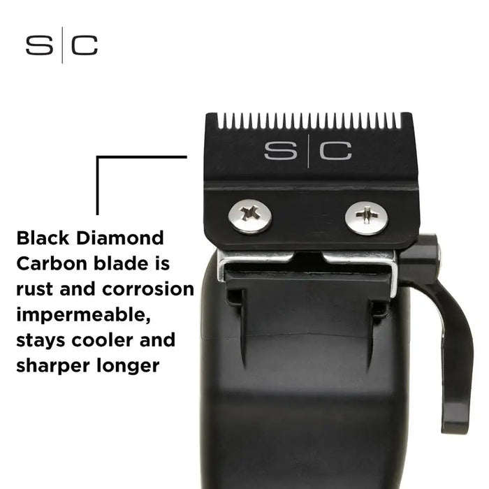 StyleCraft Replacement Fixed Black Diamond Carbon DLC Fade Hair Clipper Blade SCFBDFB