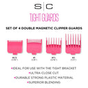 StyleCraft Tight Guards - Barber Hairstylist Dub Neodymium Plastic, 4 Assorted Sizes #SCT