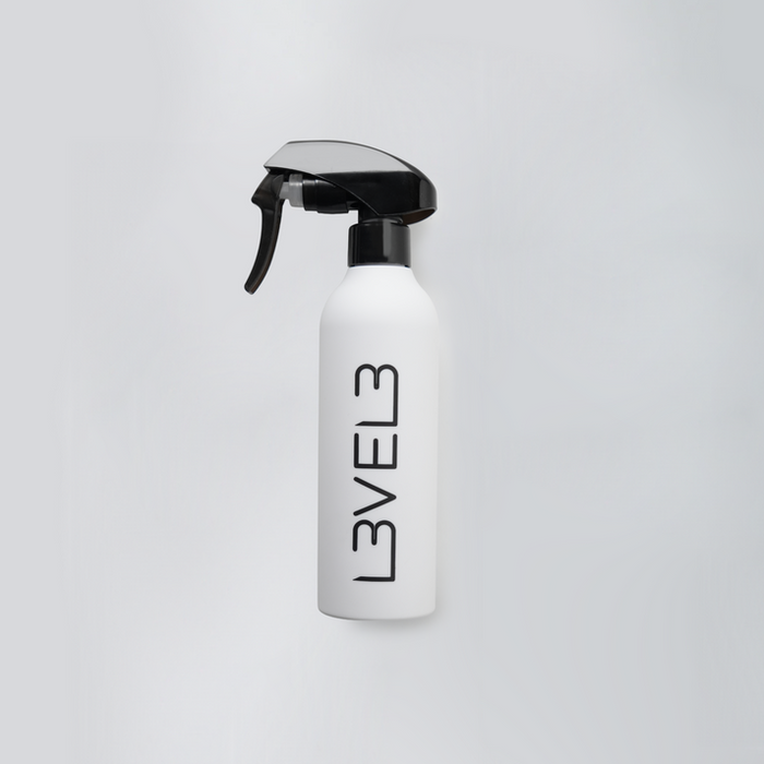 L3VEL3 Rubberized Spray Bottle White