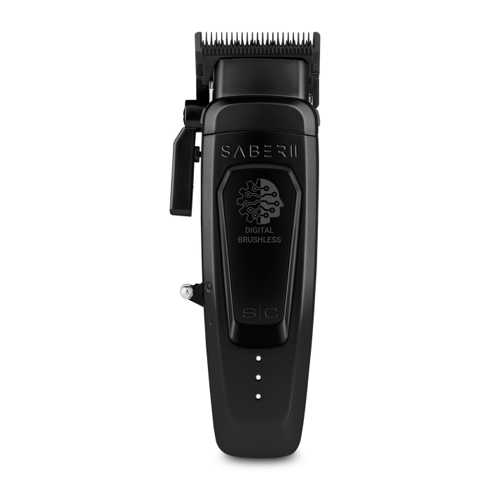 Saber 2.0 Clipper - Professional Cordless Modular Hair Clipper with High-Torque Digital Brushless Motor in Black 