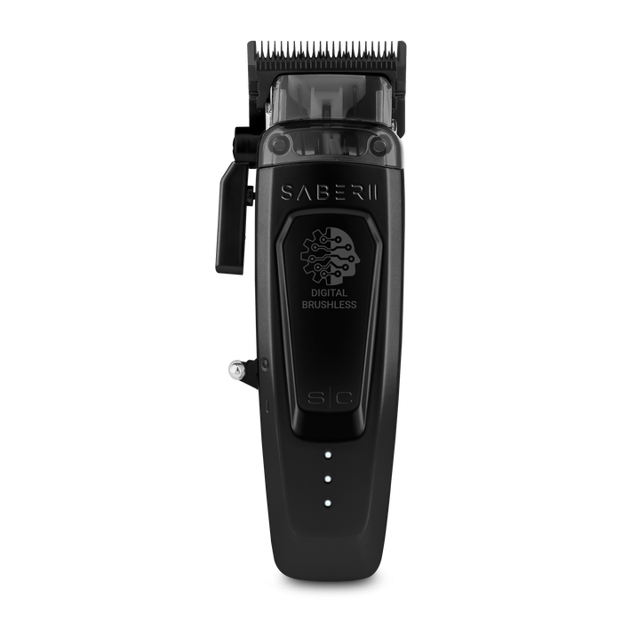 Saber 2.0 Clipper - Professional Cordless Modular Hair Clipper with High-Torque Digital Brushless Motor in Black 