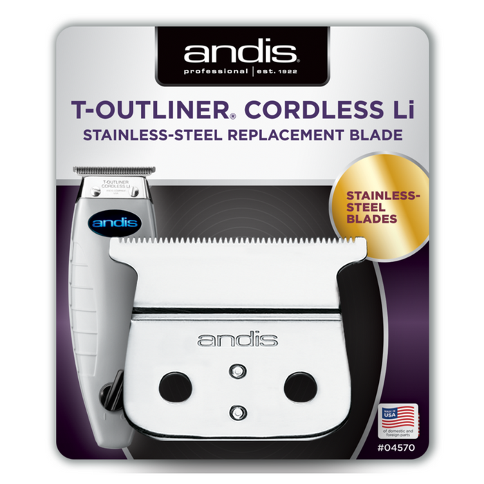 Andis Cordless Stainless Steel T-Outliner Blade
