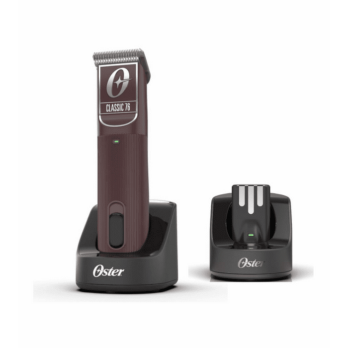 Oster Professional Cordless Hair Clippers, Classic 76 for Barbers and Hair Cutting with Detachable Blade, Burgundy