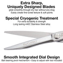 Olivia Garden DryCutPRO intro case 6" shear contains: DC-60, Sleek razor, oil pen, cleaning cloth & zipper case