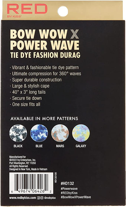 BOW WOW X Power Wave Tie Dye Fashion Durag Blue HD132
