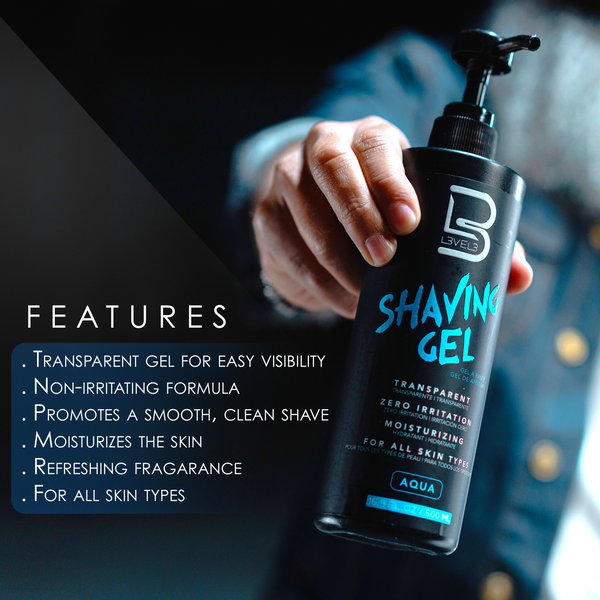 L3VEL3 Transparent Shaving Gel Features