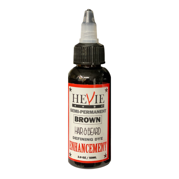 Hevie Enhancement - Semi-Permanent Hair & Beard Defining Dye Brown