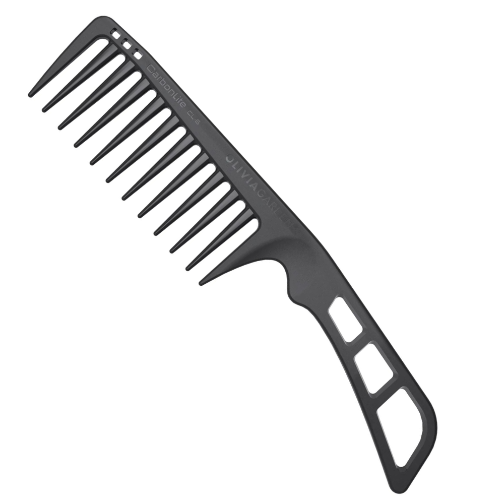 Olivia Garden CarbonLite Wide Tooth Comb with Handle (CL-6) – WB Barber ...
